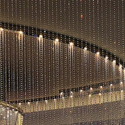 5 ft x 16 ft Acrylic Crystal Beaded Curtain with Polyester Rod Pocket - Clear CUR_F02_5X16FT_CLR