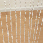 5 ft x 16 ft Acrylic Crystal Beaded Curtain with Polyester Rod Pocket - Clear CUR_F02_5X16FT_CLR