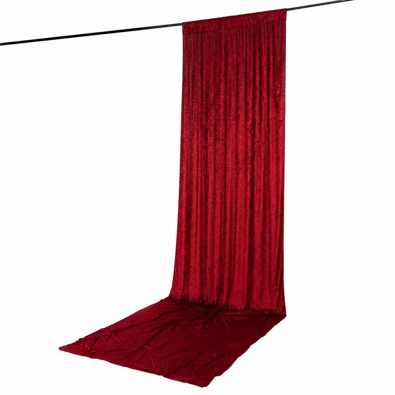 5 ft x 16 ft Premium Crushed Velvet Backdrop Curtain with Rod Pocket