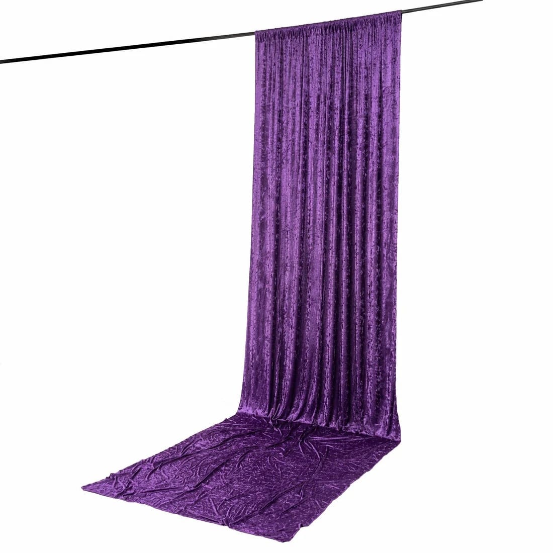 5 ft x 16 ft Premium Crushed Velvet Backdrop Curtain with Rod Pocket