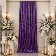 5 ft x 16 ft Premium Crushed Velvet Backdrop Curtain with Rod Pocket