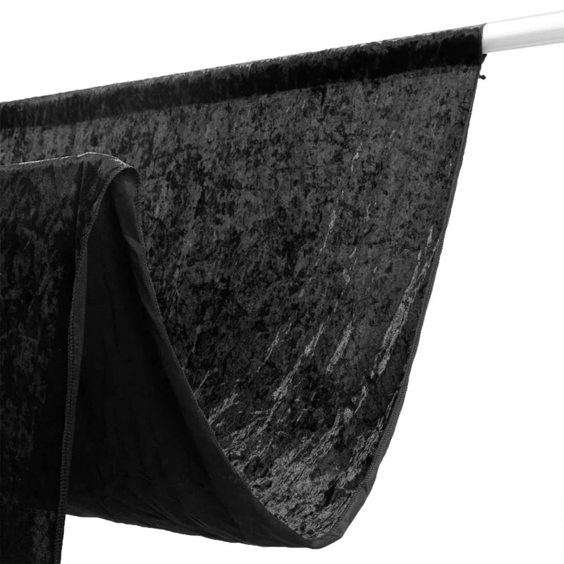 5 ft x 16 ft Premium Crushed Velvet Backdrop Curtain with Rod Pocket