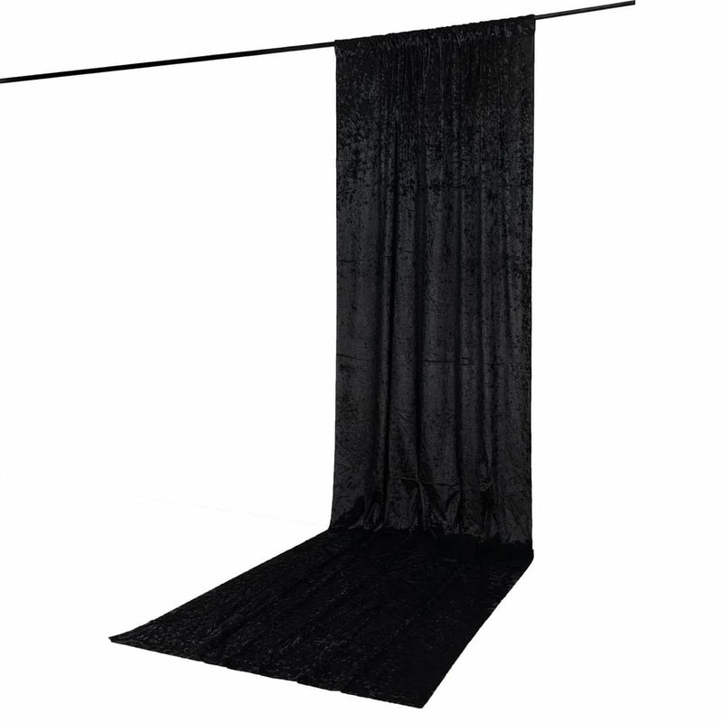5 ft x 16 ft Premium Crushed Velvet Backdrop Curtain with Rod Pocket