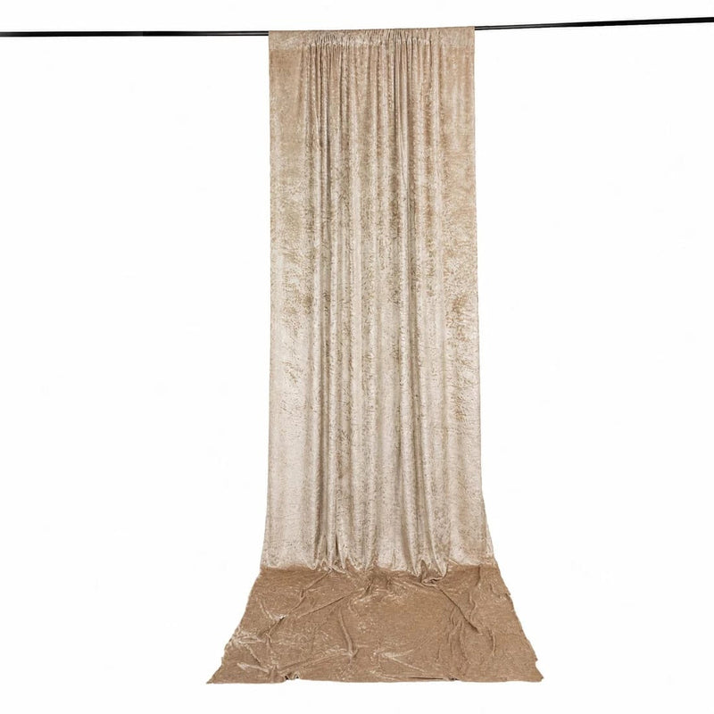 5 ft x 16 ft Premium Crushed Velvet Backdrop Curtain with Rod Pocket BKDP_VEL_PRM_5X16_081