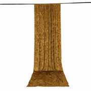 5 ft x 16 ft Premium Crushed Velvet Backdrop Curtain with Rod Pocket BKDP_VEL_PRM_5X16_GOLD