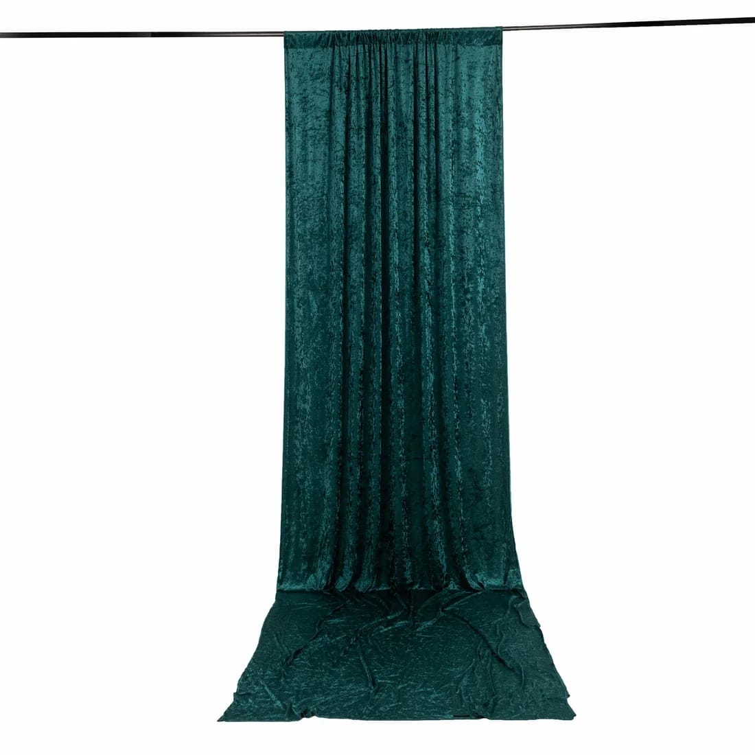 5 ft x 16 ft Premium Crushed Velvet Backdrop Curtain with Rod Pocket BKDP_VEL_PRM_5X16_HUNT