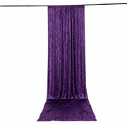 5 ft x 16 ft Premium Crushed Velvet Backdrop Curtain with Rod Pocket BKDP_VEL_PRM_5X16_PURP