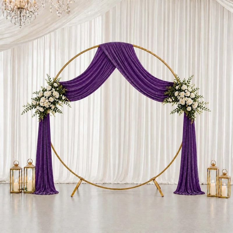 5 ft x 18 ft Premium Crushed Velvet Backdrop Curtain with Rod Pocket