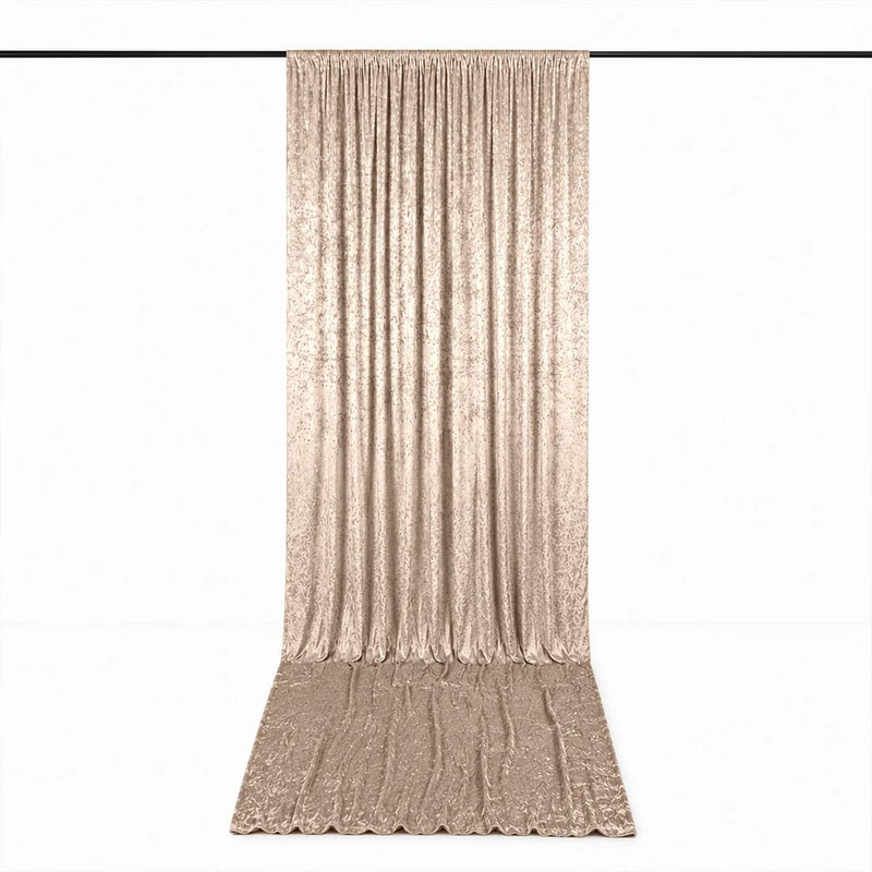 5 ft x 18 ft Premium Crushed Velvet Backdrop Curtain with Rod Pocket