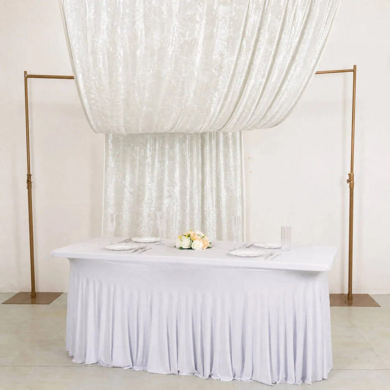 5 ft x 18 ft Premium Crushed Velvet Backdrop Curtain with Rod Pocket
