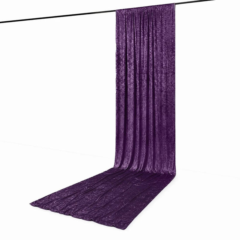 5 ft x 18 ft Premium Crushed Velvet Backdrop Curtain with Rod Pocket