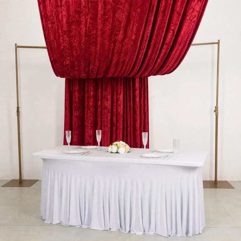 5 ft x 18 ft Premium Crushed Velvet Backdrop Curtain with Rod Pocket