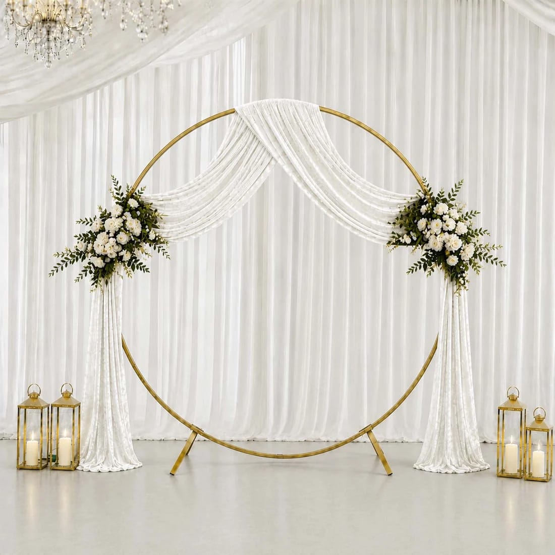 5 ft x 18 ft Premium Crushed Velvet Backdrop Curtain with Rod Pocket