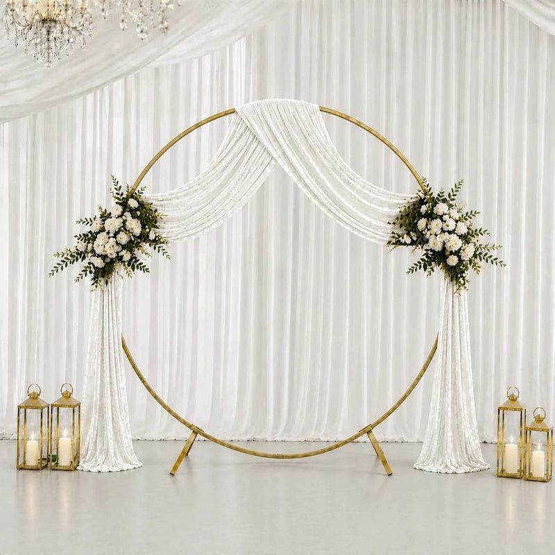 5 ft x 18 ft Premium Crushed Velvet Backdrop Curtain with Rod Pocket