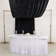 5 ft x 18 ft Premium Crushed Velvet Backdrop Curtain with Rod Pocket