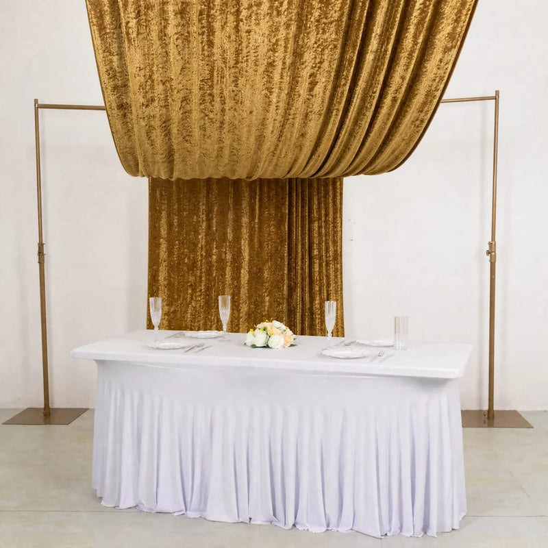5 ft x 18 ft Premium Crushed Velvet Backdrop Curtain with Rod Pocket
