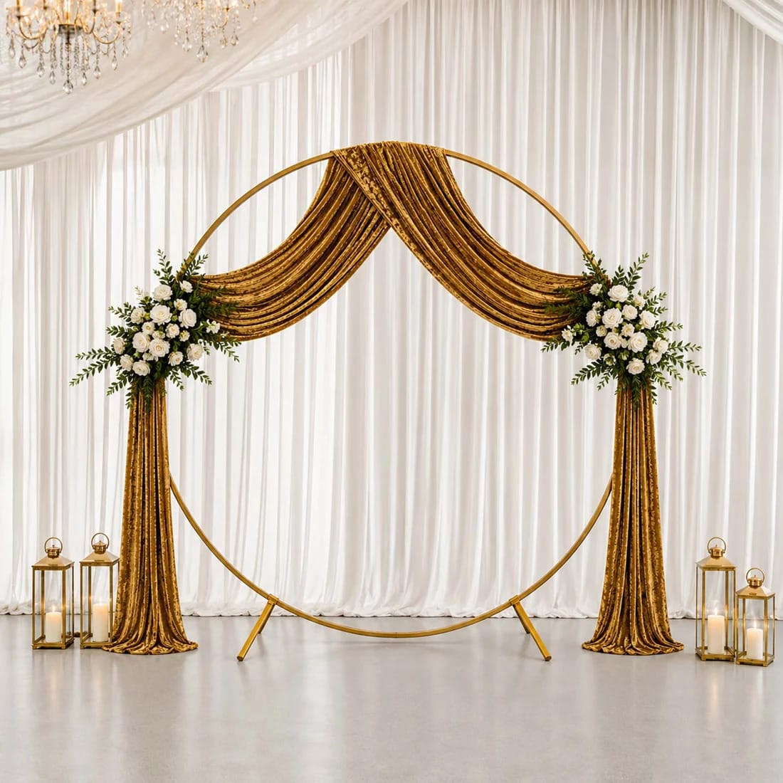 5 ft x 18 ft Premium Crushed Velvet Backdrop Curtain with Rod Pocket