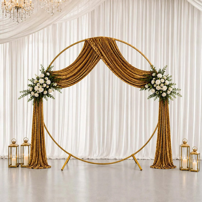 5 ft x 18 ft Premium Crushed Velvet Backdrop Curtain with Rod Pocket