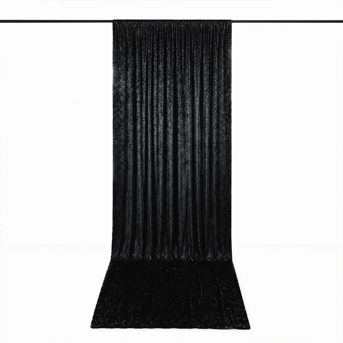 5 ft x 18 ft Premium Crushed Velvet Backdrop Curtain with Rod Pocket