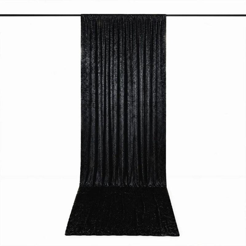 5 ft x 18 ft Premium Crushed Velvet Backdrop Curtain with Rod Pocket