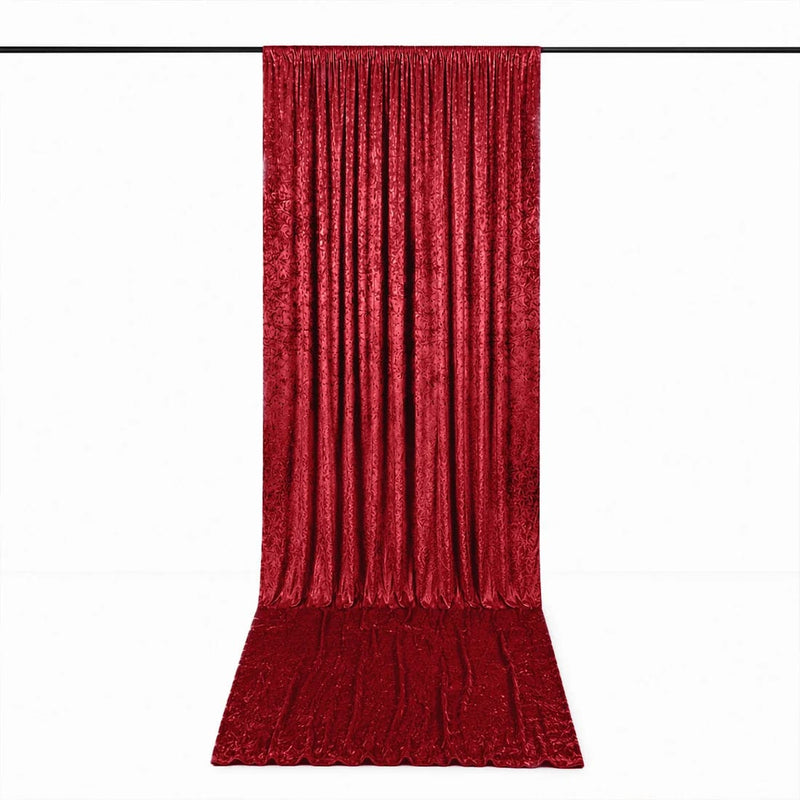 5 ft x 18 ft Premium Crushed Velvet Backdrop Curtain with Rod Pocket