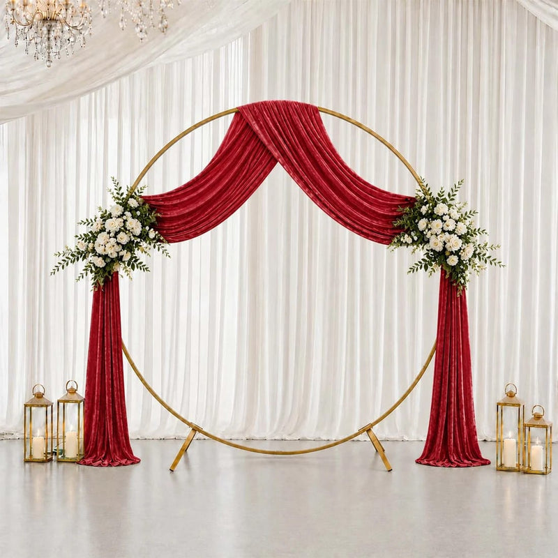 5 ft x 18 ft Premium Crushed Velvet Backdrop Curtain with Rod Pocket
