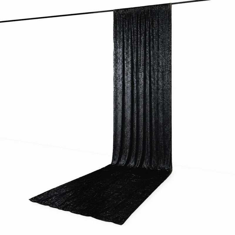 5 ft x 18 ft Premium Crushed Velvet Backdrop Curtain with Rod Pocket