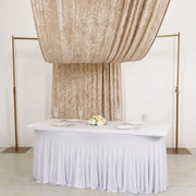 5 ft x 18 ft Premium Crushed Velvet Backdrop Curtain with Rod Pocket