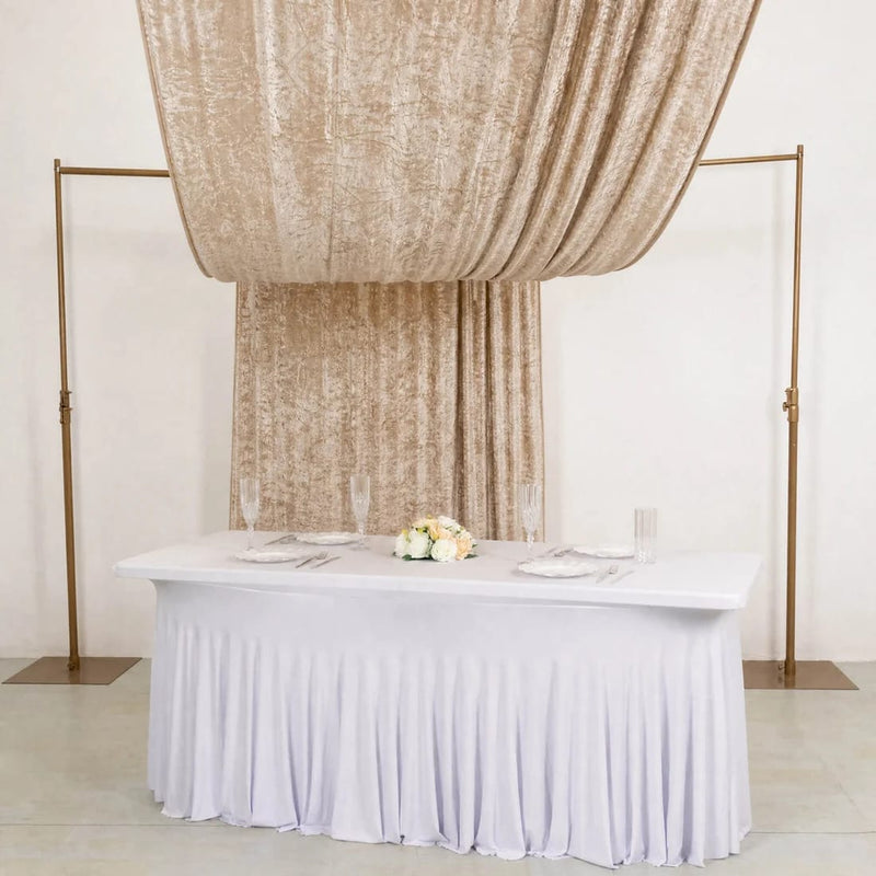 5 ft x 18 ft Premium Crushed Velvet Backdrop Curtain with Rod Pocket