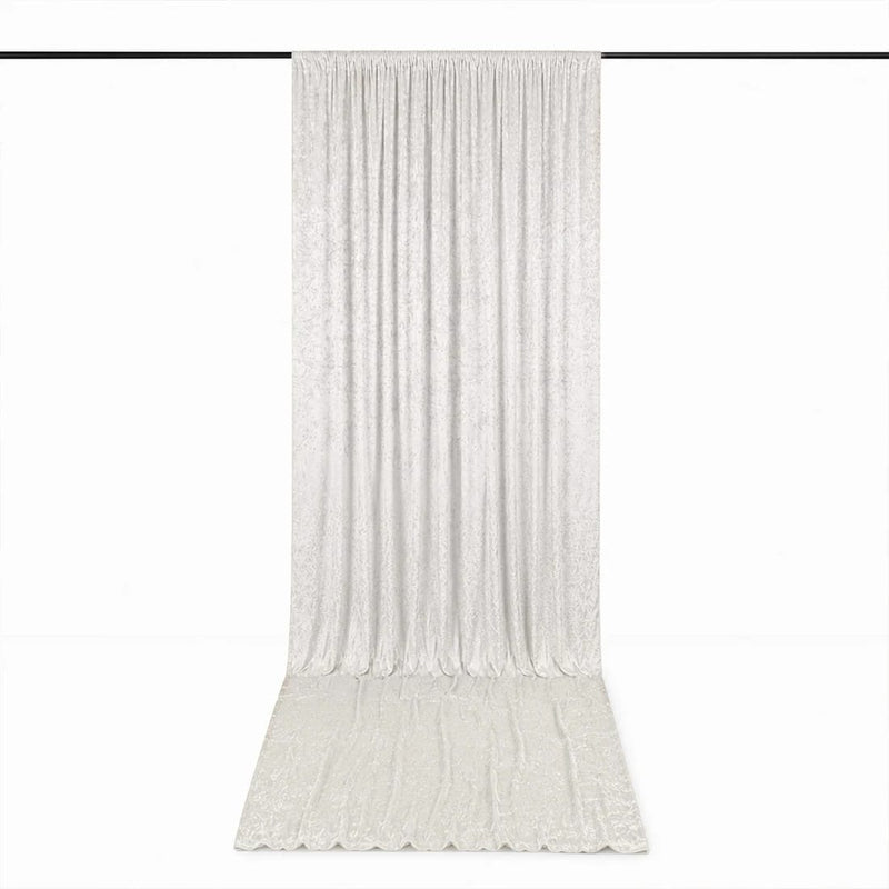 5 ft x 18 ft Premium Crushed Velvet Backdrop Curtain with Rod Pocket