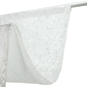 5 ft x 18 ft Premium Crushed Velvet Backdrop Curtain with Rod Pocket BKDP_VEL_PRM_5X18_WHT