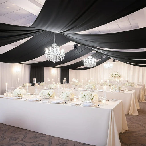 5 ft x 20 ft 4-Way Stretch Spandex Ceiling Drape Panel Backdrop Curtain