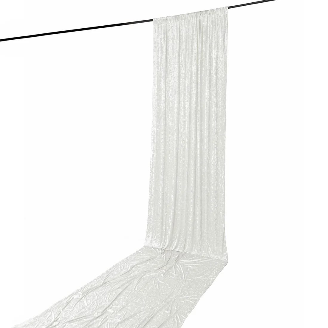 5 ft x 20 ft Premium Crushed Velvet Backdrop Curtain with Rod Pocket