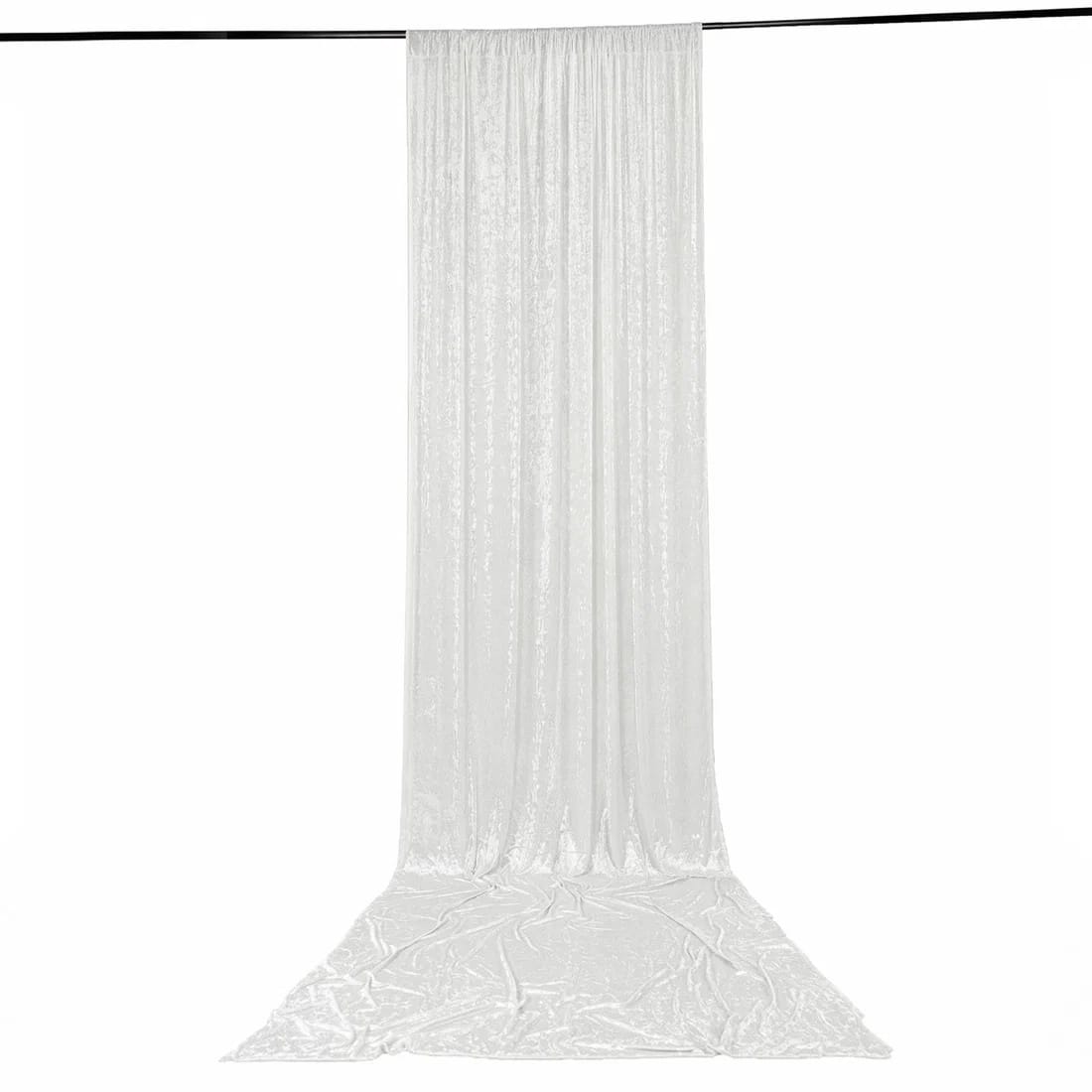 5 ft x 20 ft Premium Crushed Velvet Backdrop Curtain with Rod Pocket