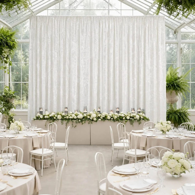 5 ft x 20 ft Premium Crushed Velvet Backdrop Curtain with Rod Pocket