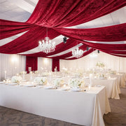 5 ft x 20 ft Premium Crushed Velvet Backdrop Curtain with Rod Pocket