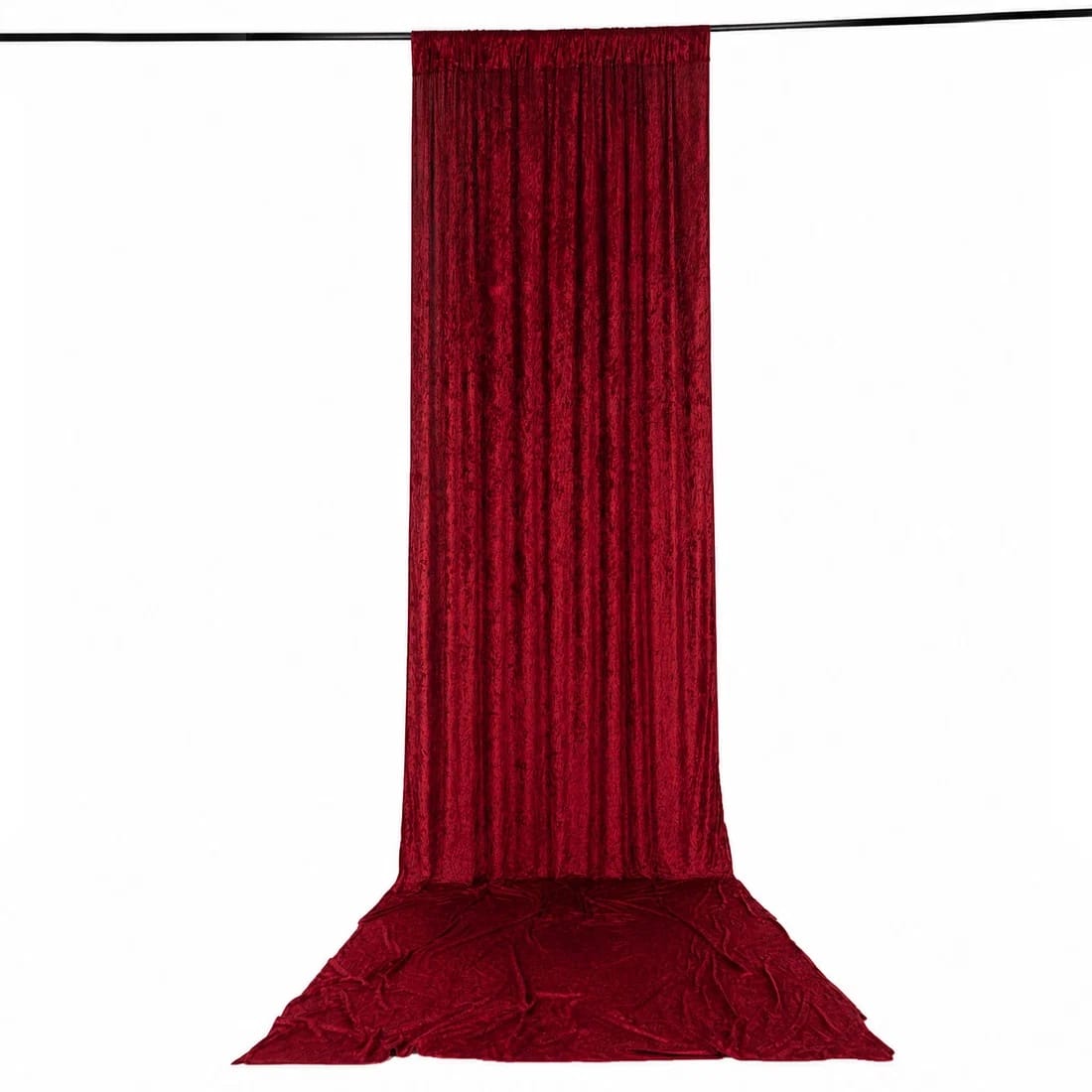 5 ft x 20 ft Premium Crushed Velvet Backdrop Curtain with Rod Pocket
