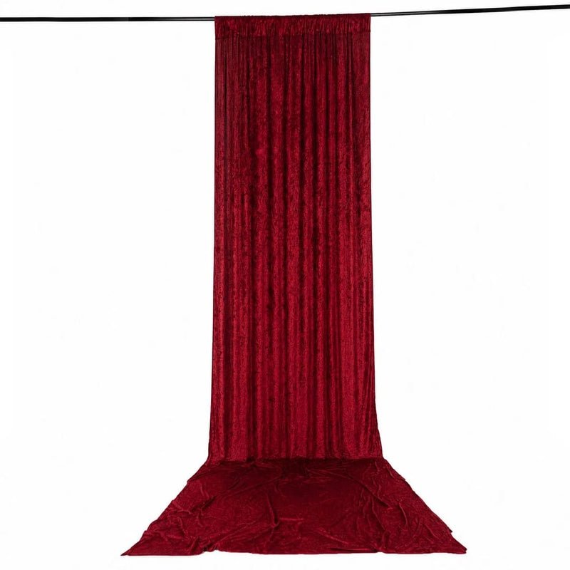 5 ft x 20 ft Premium Crushed Velvet Backdrop Curtain with Rod Pocket