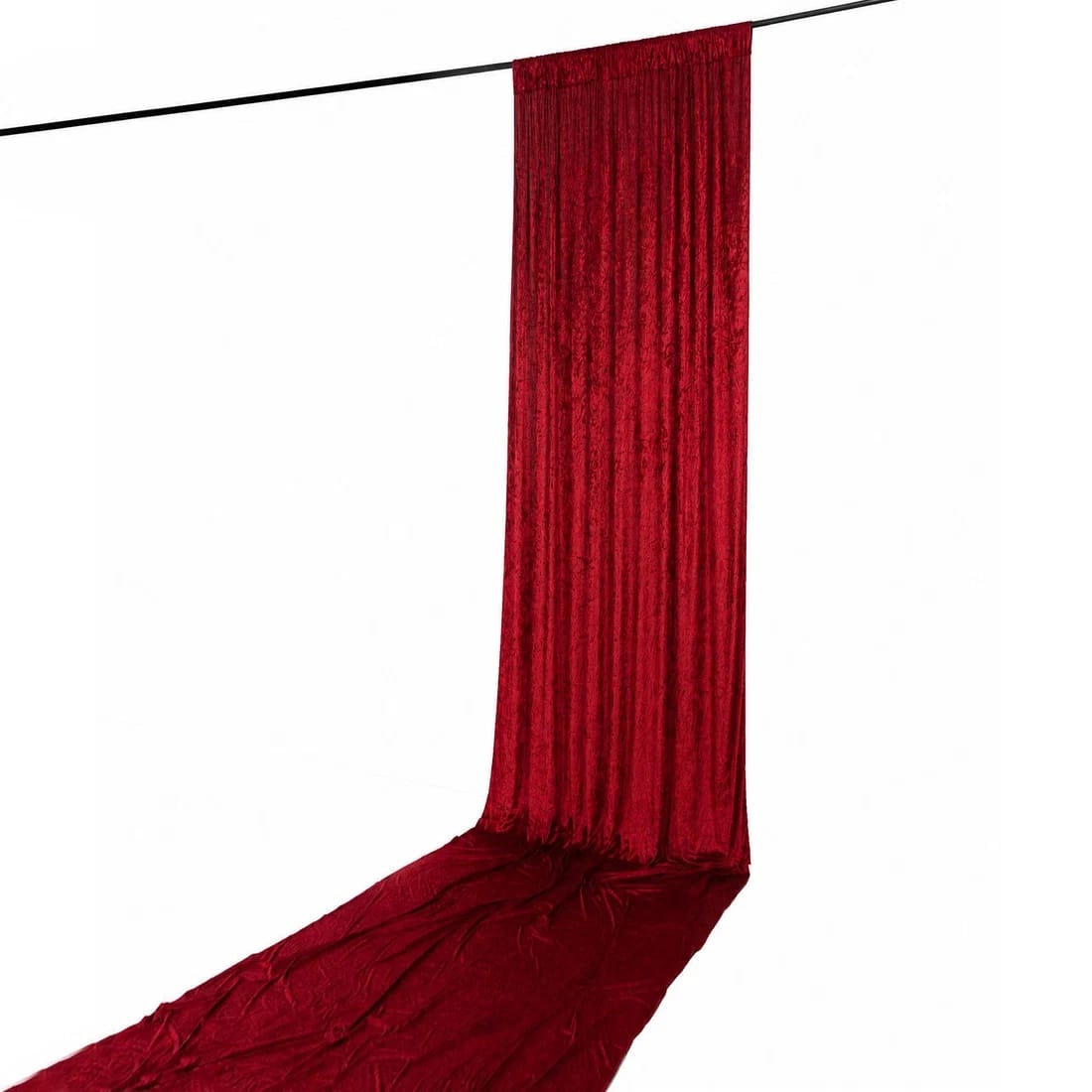 5 ft x 20 ft Premium Crushed Velvet Backdrop Curtain with Rod Pocket