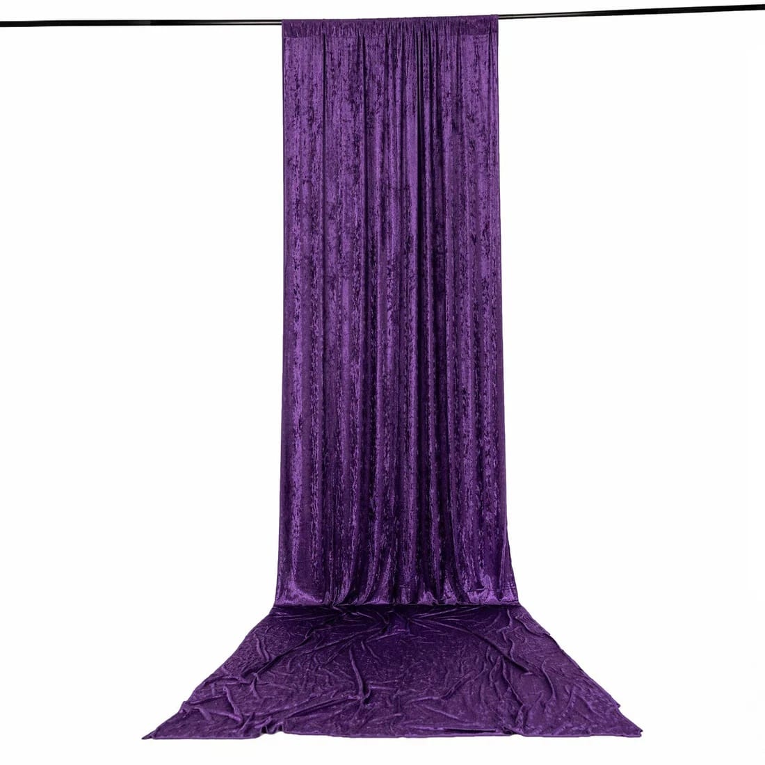 5 ft x 20 ft Premium Crushed Velvet Backdrop Curtain with Rod Pocket