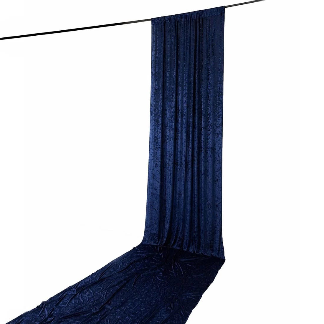5 ft x 20 ft Premium Crushed Velvet Backdrop Curtain with Rod Pocket