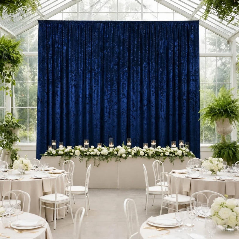 5 ft x 20 ft Premium Crushed Velvet Backdrop Curtain with Rod Pocket
