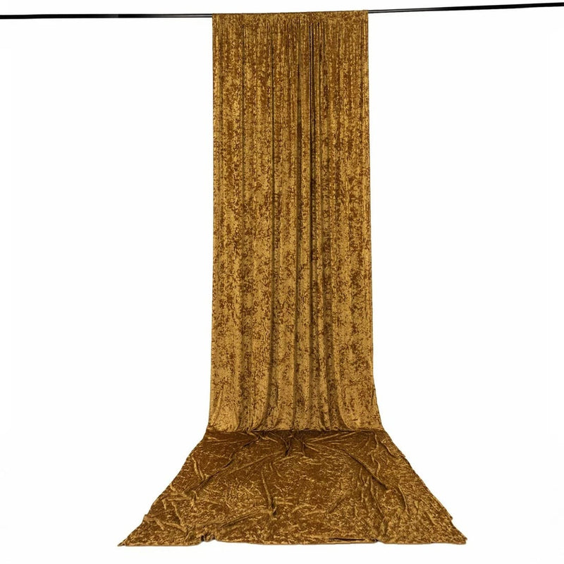 5 ft x 20 ft Premium Crushed Velvet Backdrop Curtain with Rod Pocket