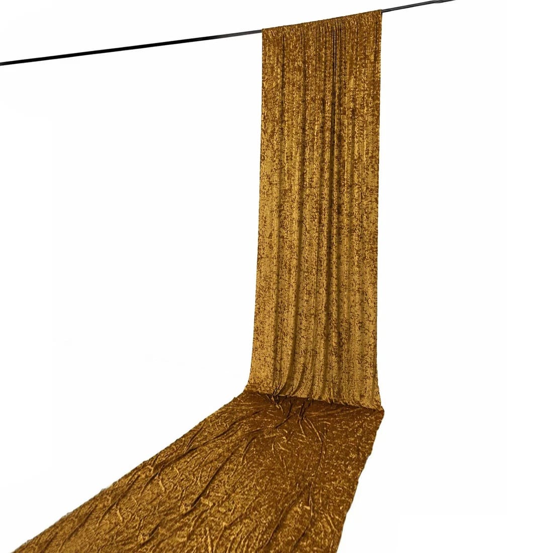 5 ft x 20 ft Premium Crushed Velvet Backdrop Curtain with Rod Pocket