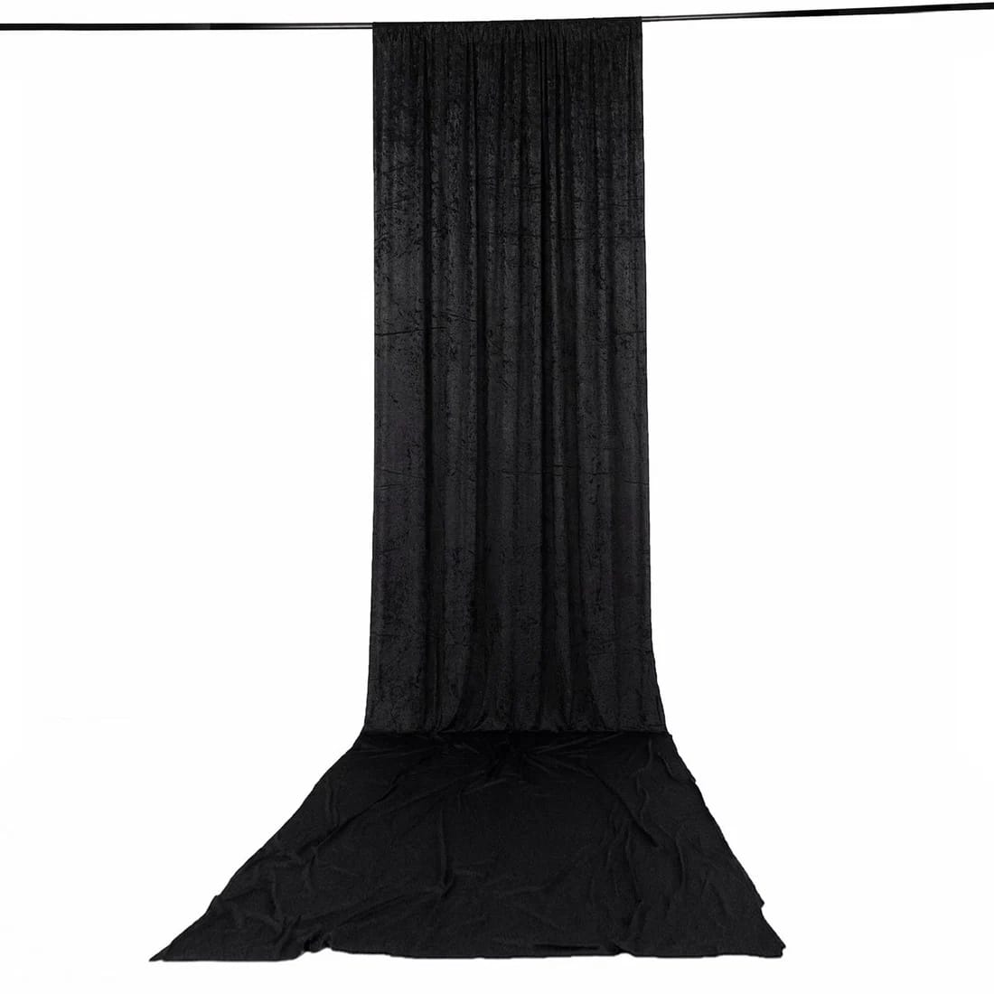 5 ft x 20 ft Premium Crushed Velvet Backdrop Curtain with Rod Pocket