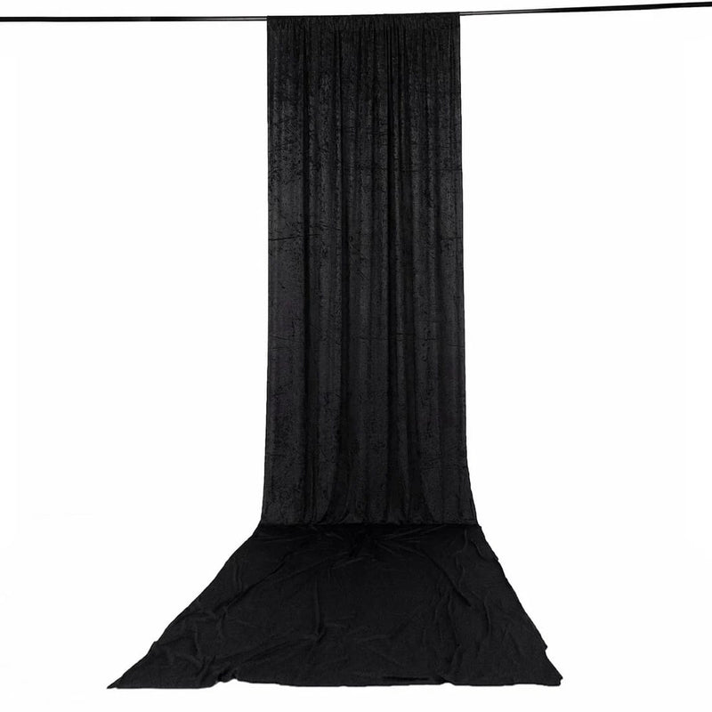5 ft x 20 ft Premium Crushed Velvet Backdrop Curtain with Rod Pocket