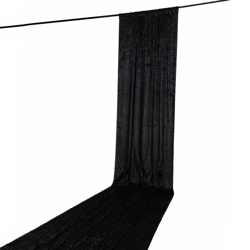 5 ft x 20 ft Premium Crushed Velvet Backdrop Curtain with Rod Pocket