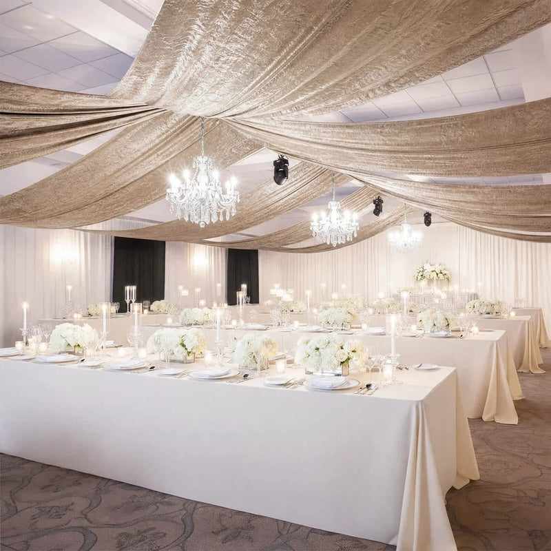 5 ft x 20 ft Premium Crushed Velvet Backdrop Curtain with Rod Pocket