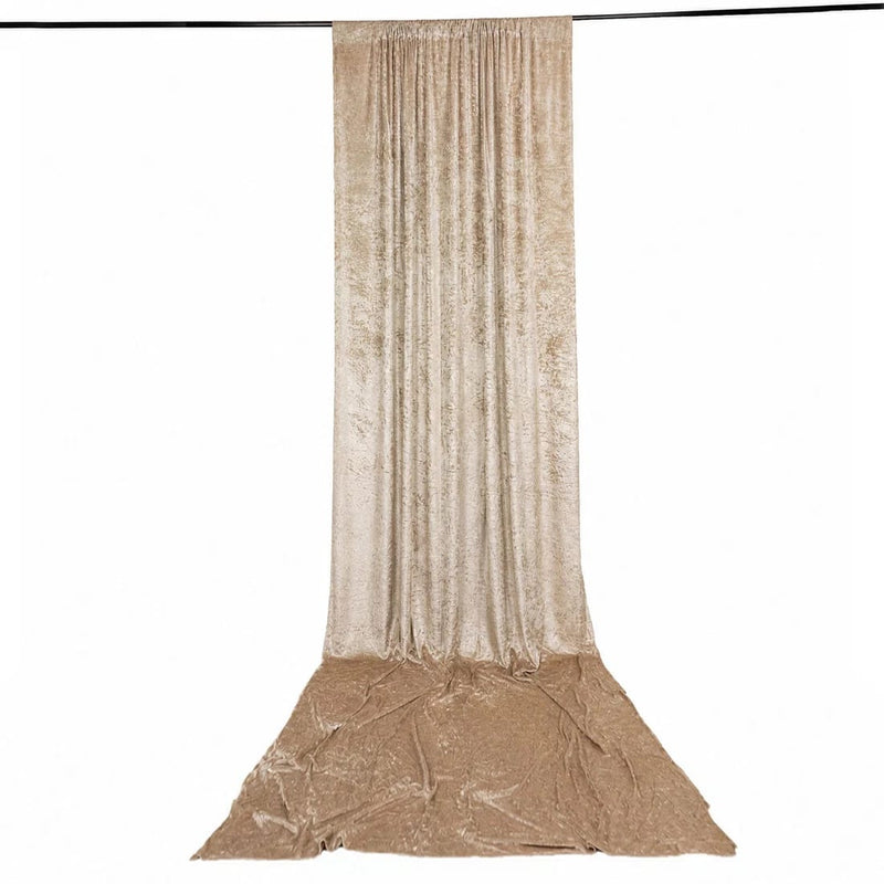 5 ft x 20 ft Premium Crushed Velvet Backdrop Curtain with Rod Pocket