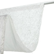 5 ft x 20 ft Premium Crushed Velvet Backdrop Curtain with Rod Pocket BKDP_VEL_PRM_5X20_WHT